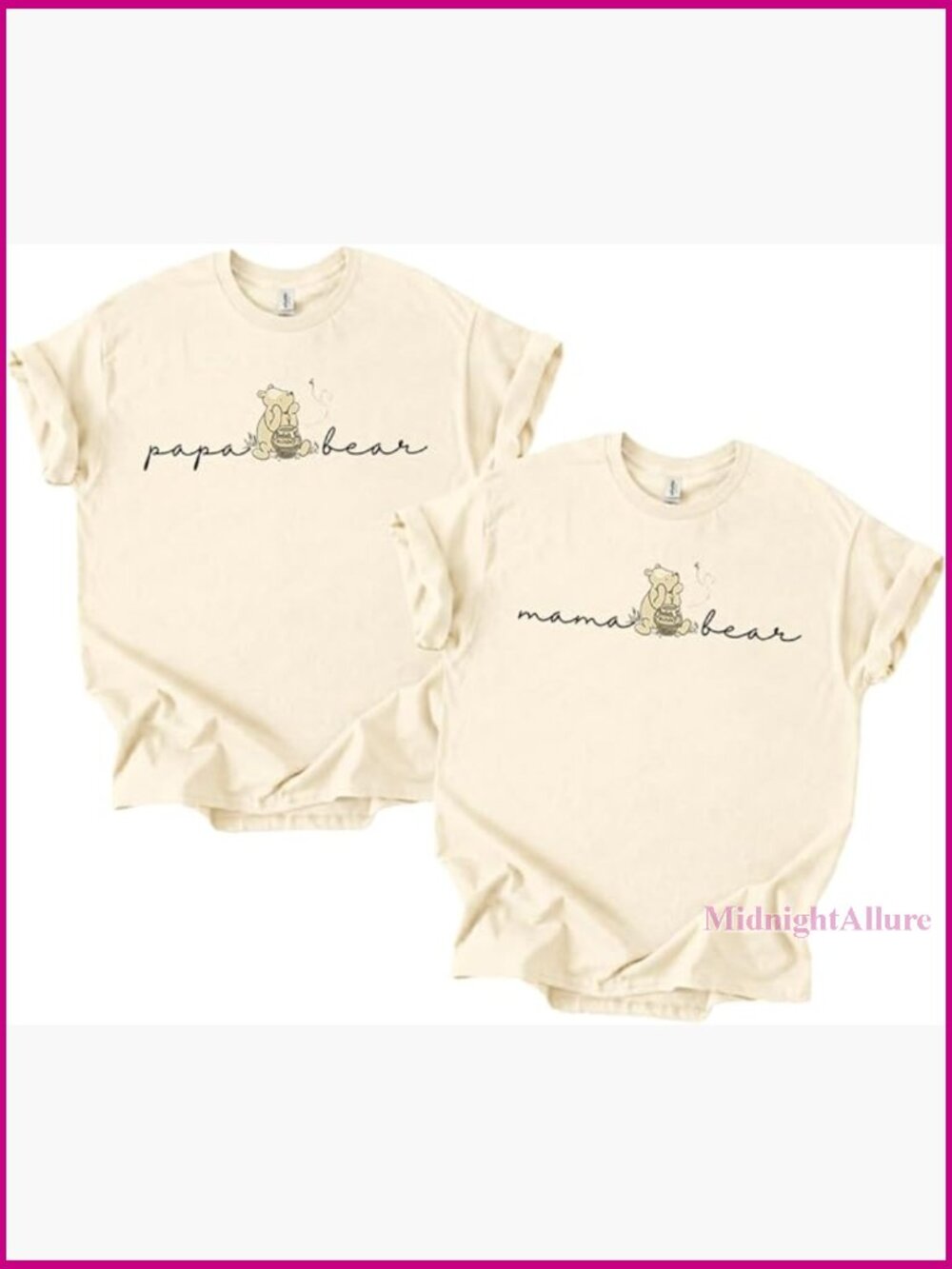Mama or Papa Bear Couple Matching Tee - Unisex Classic Fit